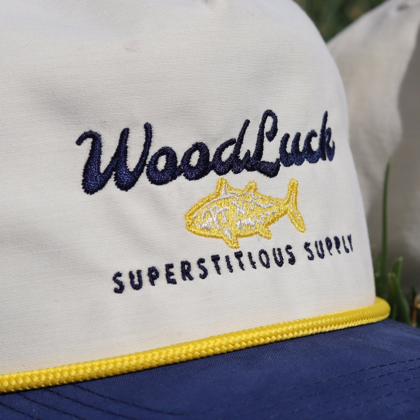 Fish Rope Cap - Navy/Yellow