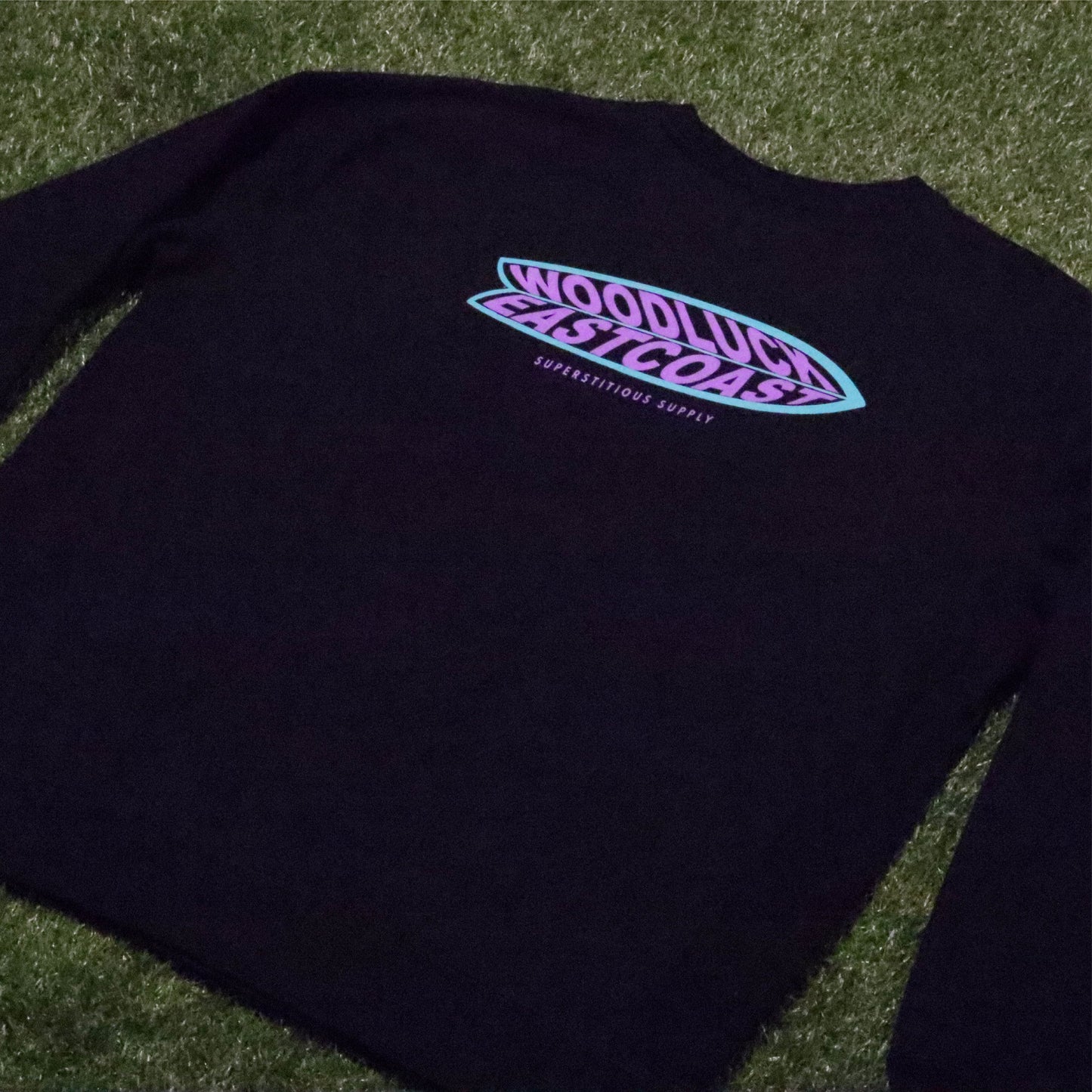 Retro Fish Thicc Jawn Crew - Black