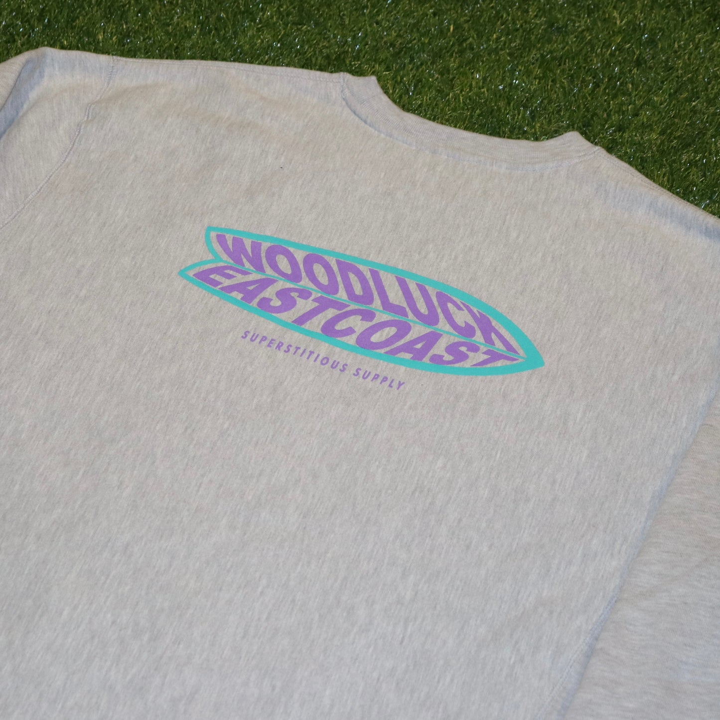 Retro Fish Thicc Jawn Crew - Heather