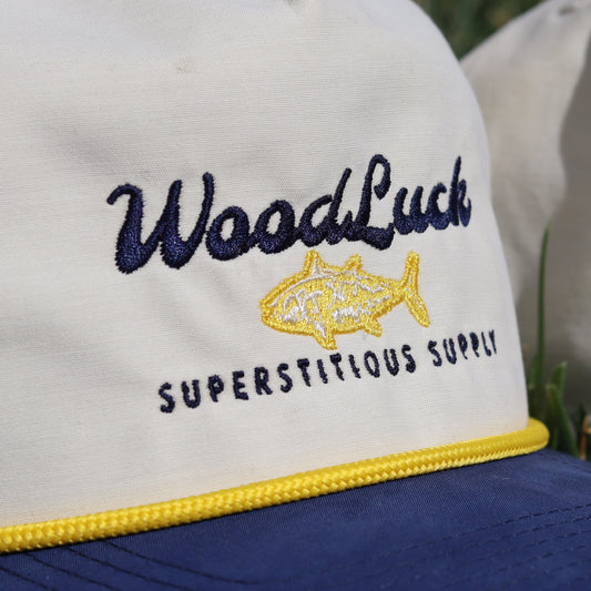 Fish Rope Cap - Navy/Yellow