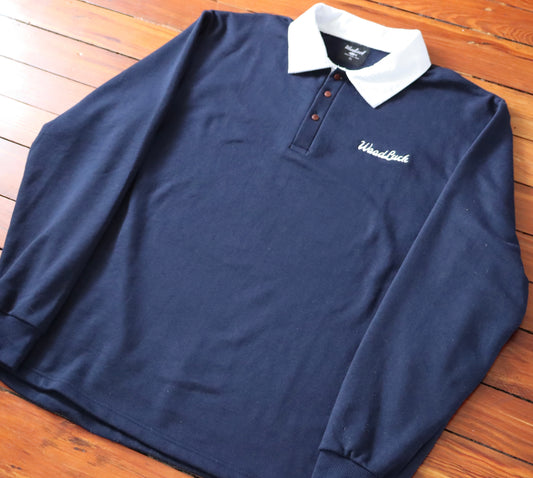 Cord Collar Pull Over - Navy