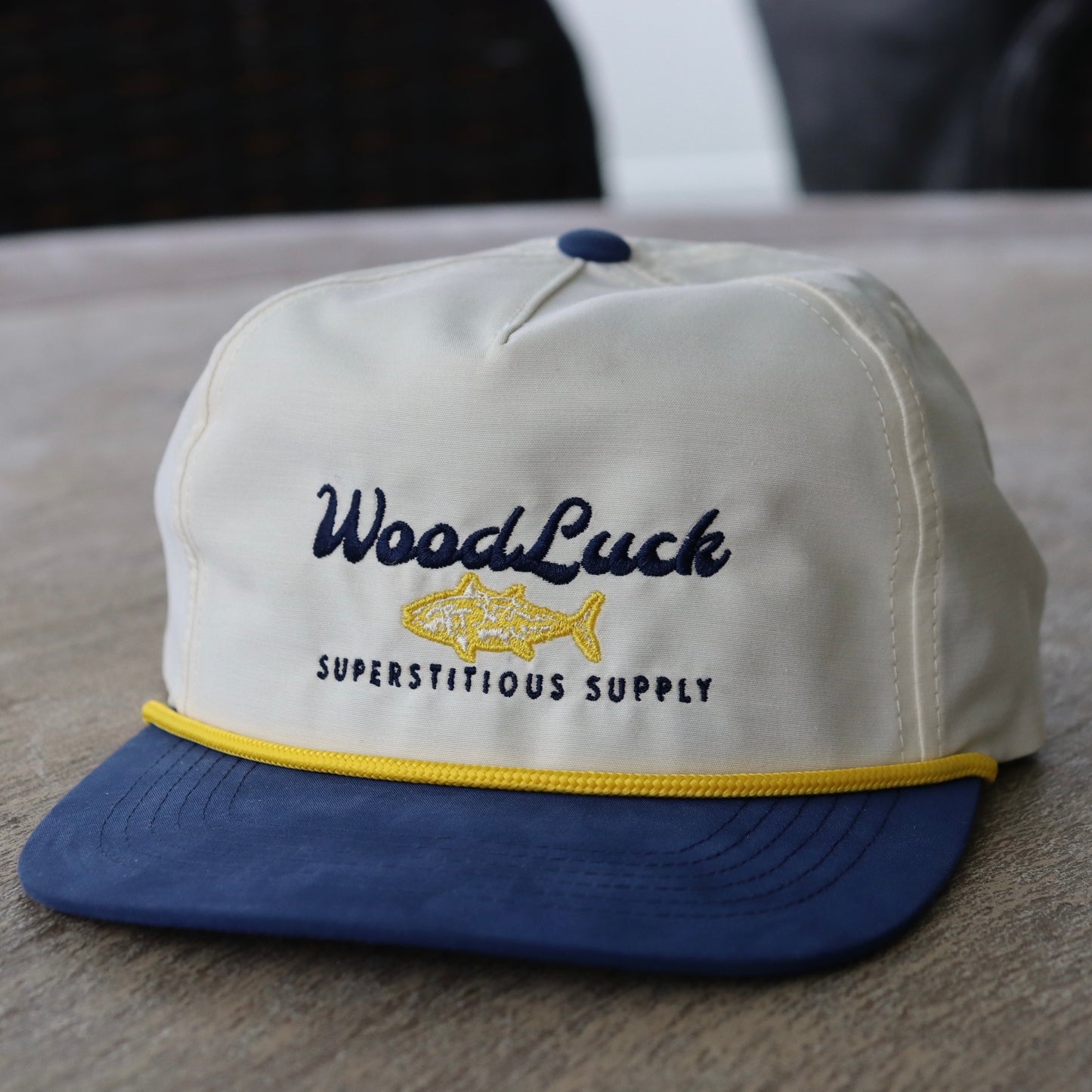 Fish Rope Cap - Navy/Yellow