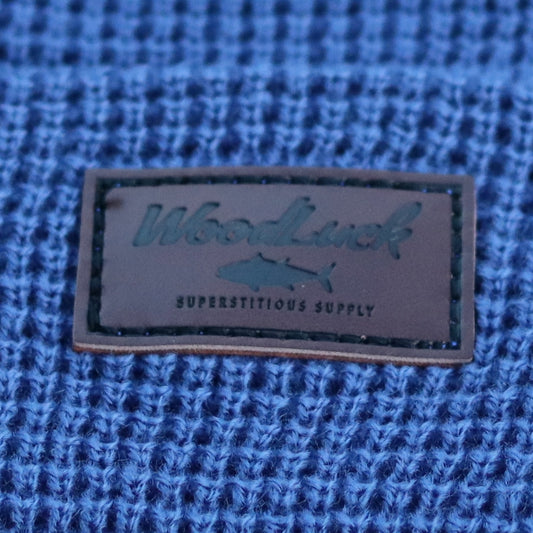 Waffle Knit Beanie - Strom Blue