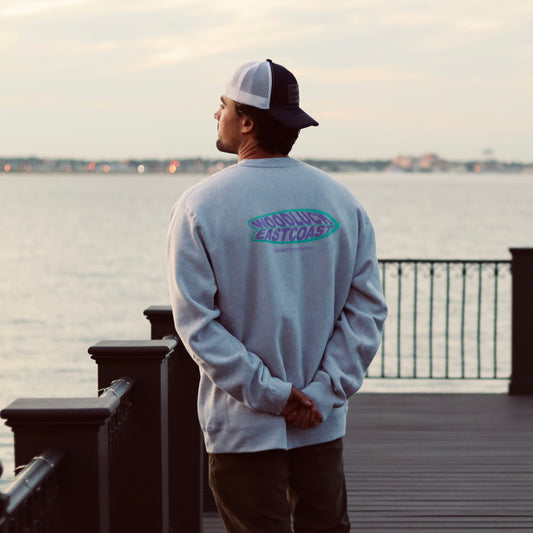 Retro Fish Thicc Jawn Crew - Heather